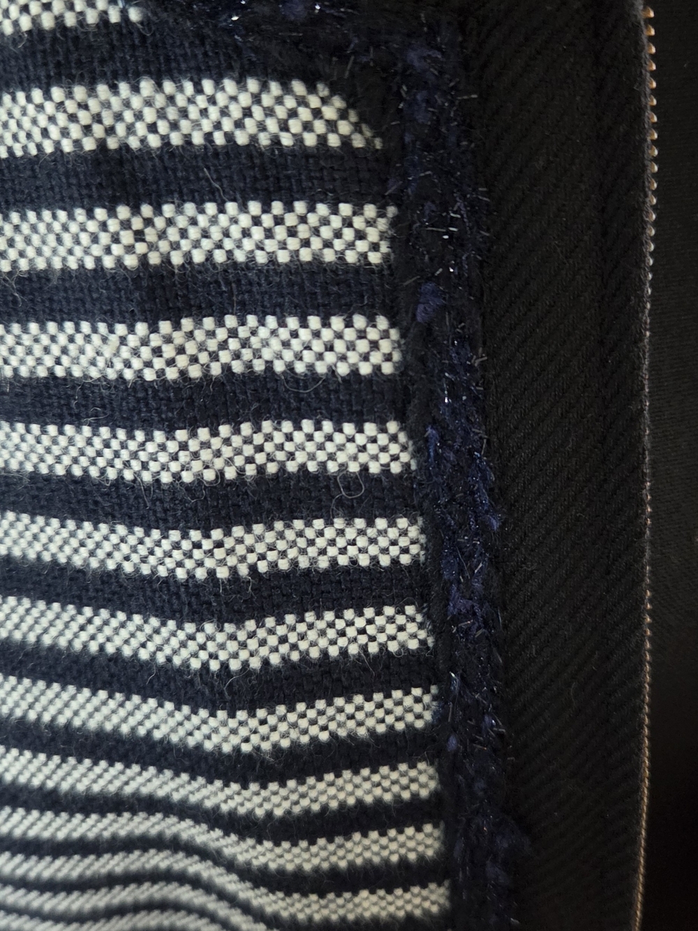 J. Crew Navy and Light Gray Striped Cropped Jacket - Picture 9 of 12